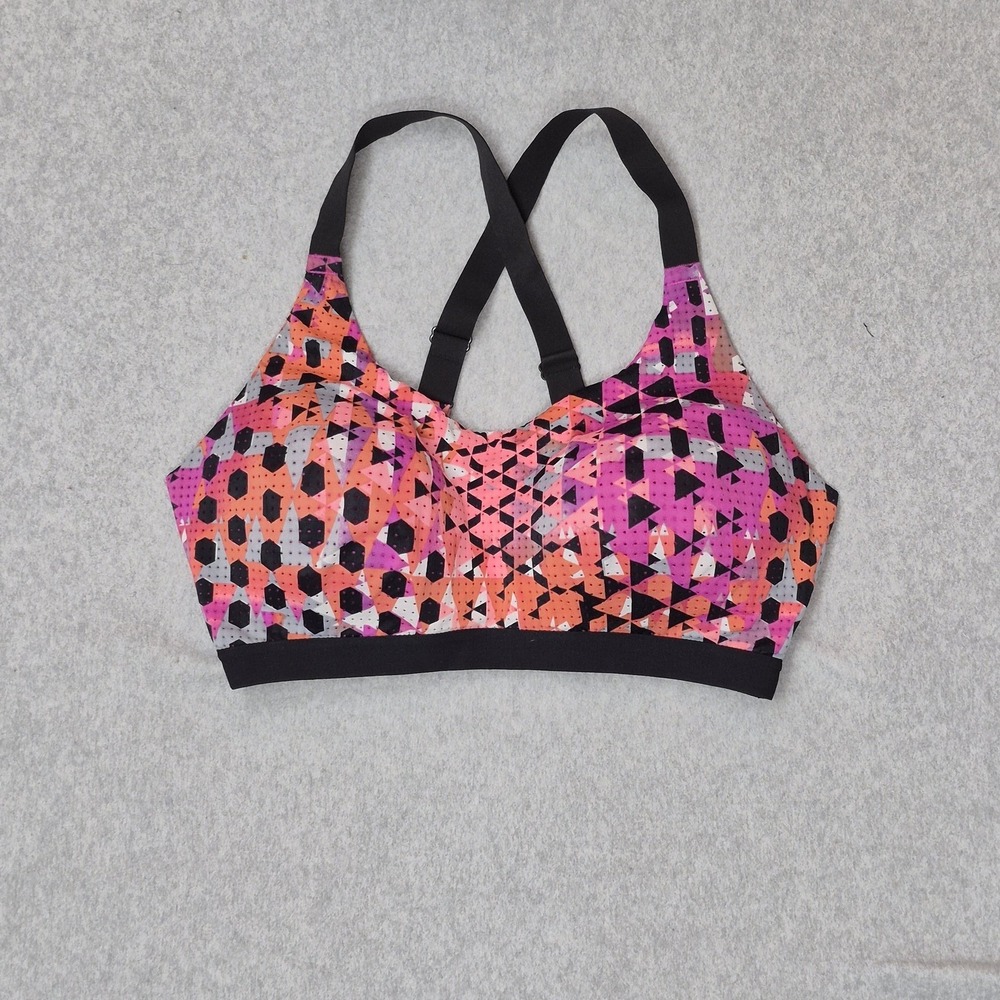 Victoria Sport Women Sports Bra 34DD Pink Geometric Lightweight By Victoria's